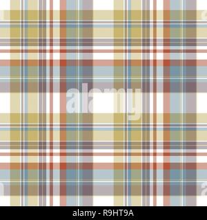Fabric texture diagonal nahtlose Muster prüfen. Flache Bauform. Vector Illustration. Stock Vektor