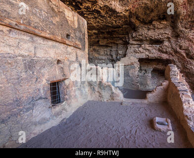 Salado Indianischen Ruinen, Tonto National Monument in der Nähe von Roosevelt Reservoir, Arizona Highway 188 North von Globe, Arizona. Stockfoto