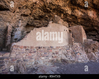 Salado Indianischen Ruinen, Tonto National Monument in der Nähe von Roosevelt Reservoir, Arizona Highway 188 North von Globe, Arizona. Stockfoto