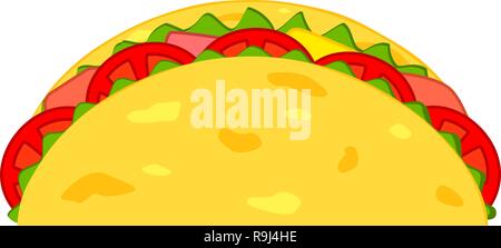 Bunte cartoon Taco Stock Vektor