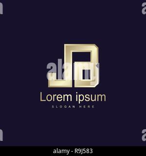Initial JB Logo Vorlage Vektor Design Stock Vektor