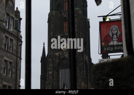 Mautstelle Kirk auf der Royal Mile in Edinburgh Altstadt Stockfoto