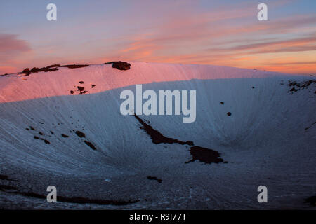 Sonnenuntergang am Ätna Stockfoto