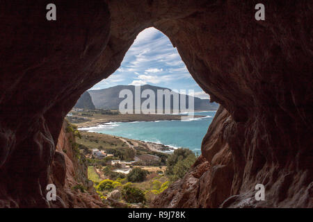 San Vito Lo Capo Panoramaaussicht Stockfoto