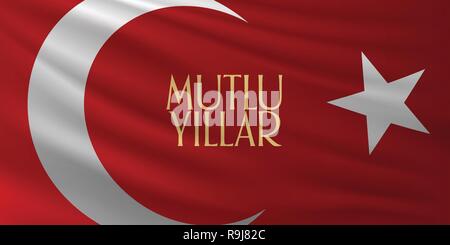 Frohes Neues Jahr Typografische kreativen Hintergrund. Stock Vektor