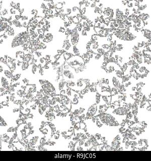 Abstrakte Hand gezeichnet Silber Muster Stock Vektor