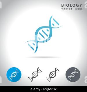 Biologie Icon Set, Sammlung von DNA-Symbole, Vector Illustration Stock Vektor