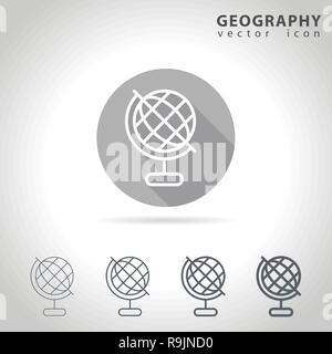 Geographie Überblick das Symbol Stock Vektor