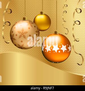 Goldene Weihnachten Hintergrund Stock Vektor
