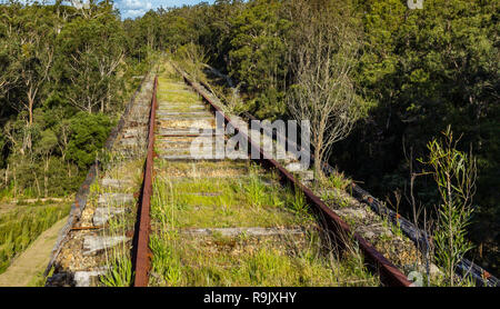 Blick von der Noojee Gestellbrücke, Gippsland, Victoria Stockfoto