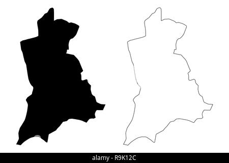 Anambra State (Unterteilungen von Nigeria, Föderierten Staaten von Nigeria) Karte Vektor-illustration, kritzeln Skizze Anambra Karte Stock Vektor