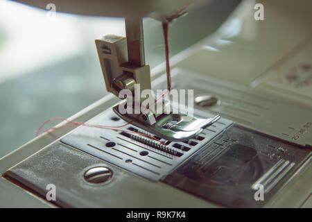 Close up Nähmaschine Stockfoto