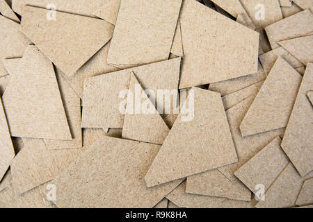 Braunes Papier schneiden Hintergrund. Material Design Hintergrund Stockfoto