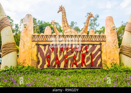 Größte zoologische Park in Vietnam - Phu Quoc Vinpearl Safari Park mit exotischen Flora und Fauna, Phu Quoc in Vietnam. Stockfoto