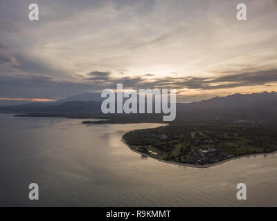 Luftaufnahme über Gili Air Lombok, Indonesien Stockfoto