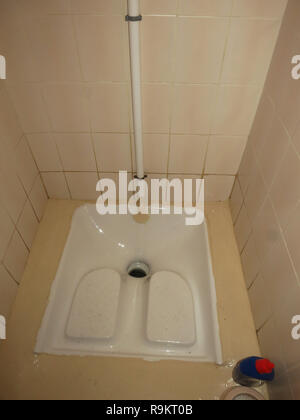 Toilette in einem Cafe in Süd frankreich. Stockfoto