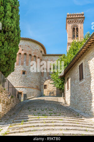 Das idyllische Dorf Corciano, in der Nähe von Perugia, in der Region Umbrien in Italien. Stockfoto