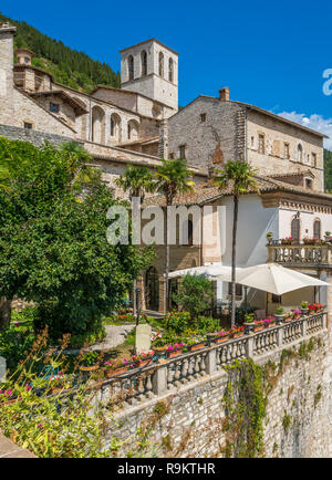 Malerische Anblick in Gubbio, mittelalterliche Stadt in der Provinz Perugia, Umbrien, Italien. Stockfoto