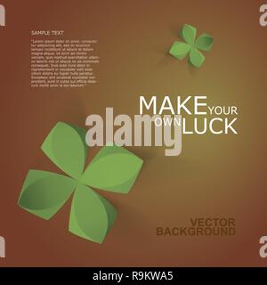 Abstrakte PaperCut Flower oder Clover - Cover oder Background Creative Design Template - Illustration im Frei editierbaren Vektorformat Stock Vektor