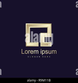 Initial LZ Logo Vorlage Vektor Design Stock Vektor