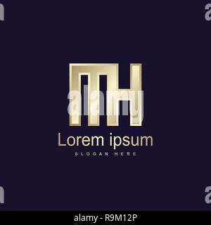 Initial MH Logo Vorlage Vektor Design Stock Vektor