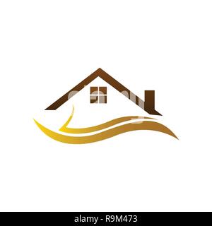 Immobilien Logo, Logo, Logo, einfaches Design, Vector Icons. Stock Vektor