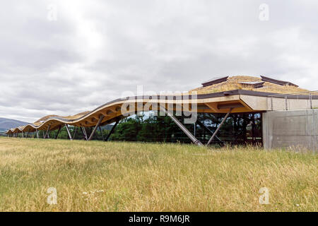 Die Neue destillerie Macallan Single Malt Scotch Whisky Brennerei Craigellachie Moray in Schottland Großbritannien als von Osten gesehen Stockfoto