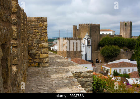 Obidos Stadt in Portugal Stockfoto