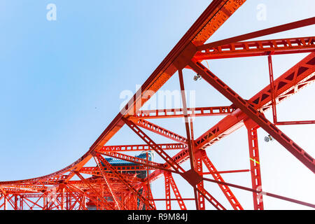 Asien Business Konzept für Immobilien und Corporate Bau- Blick auf den Tokyo Tower in Tokio, Japan. Stockfoto