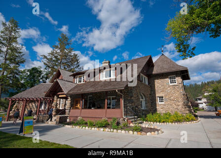 Informationszentrum in Jasper, Jasper National Park, Rocky Mountains, Alberta, Kanada Stockfoto