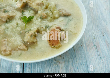 Labskovs - Dänische Segler Eintopf, skandinavischen Winter Eintopf aus Rindfleisch, Kartoffeln Stockfoto