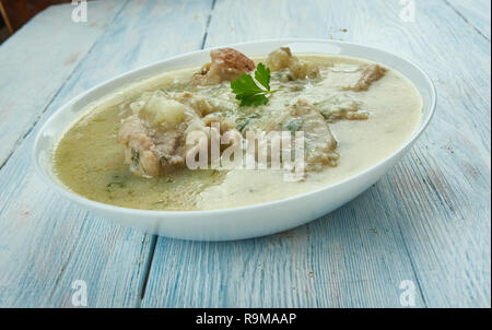 Labskovs - Dänische Segler Eintopf, skandinavischen Winter Eintopf aus Rindfleisch, Kartoffeln Stockfoto