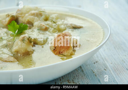 Labskovs - Dänische Segler Eintopf, skandinavischen Winter Eintopf aus Rindfleisch, Kartoffeln Stockfoto