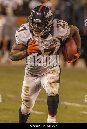 Oakland, Kalifornien, USA. 6. Dezember, 2012. Denver Broncos zurück laufen Knowshon Moreno (27.) auf Donnerstag an O. co Coliseum in Oakland, CA. Die Broncos besiegt die Räuber 26-13. Credit: Al Golub/ZUMA Draht/Alamy leben Nachrichten Stockfoto