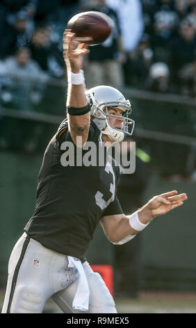 Oakland, Kalifornien, USA. 2. Dez, 2012. Oakland Raiders quarterback Carson Palmer (3) am Sonntag bei O. co Coliseum in Oakland, CA. Das Braun besiegt die Räuber 20-17. Credit: Al Golub/ZUMA Draht/Alamy leben Nachrichten Stockfoto