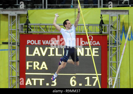 Prag, Tschechische Republik. 7. Mär 2015. Leichtathletik-Halleneuropameisterschaften 2015, ein unbeschwerter Blick durch das Kameraobjektiv. Der Rekordversuch. *** Local Caption *** der Europäischen Leichtathletik Indoor Championships 2015. Die unbeschwerten Blick bei der Europameisterschaft in Prag. Die Welt Rekordversuch. Credit: Slavek Ruta/ZUMA Draht/Alamy leben Nachrichten Stockfoto