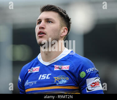 Leeds, Großbritannien. 26 Dez, 2018. Emerald Headingley Stadium, Leeds, England; Rugby League Wetherby Whaler Herausforderung, Leeds Rhinos vs Wakefield Trinity; Tom Briscoe von Leeds Rhinos. Credit: Dean Williams/Alamy leben Nachrichten Stockfoto