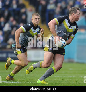 Leeds, Großbritannien. 26 Dez, 2018. Emerald Headingley Stadium, Leeds, England; Rugby League Wetherby Whaler Herausforderung, Leeds Rhinos vs Wakefield Trinity; Matty Ashurst von Wakefield Trinity. Credit: Dean Williams/Alamy leben Nachrichten Stockfoto