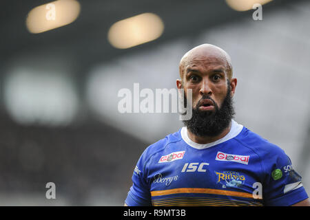 Leeds, Großbritannien. 26 Dez, 2018. Emerald Headingley Stadium, Leeds, England; Rugby League Wetherby Whaler Herausforderung, Leeds Rhinos vs Wakefield Trinity; Jamie Jones-Buchanan von Leeds Rhinos. Credit: Dean Williams/Alamy leben Nachrichten Stockfoto