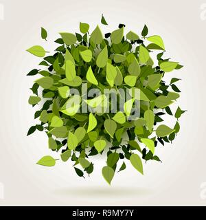 Abstrakte helle grüne Blätter Hintergrund, Vector Illustration Stock Vektor