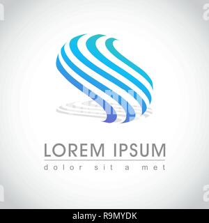 Abstrakte runde Gestreifte logo Sample, Vector Illustration Stock Vektor