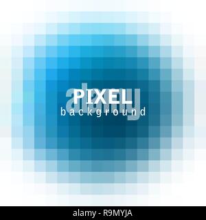 Abstrakte pixel Blau cubic Hintergrund, Vector Illustration Stock Vektor