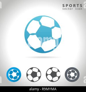 Sport Icon Set, Sammlung von Fußball, Fußball Bälle, Vektor, Abbildung Stock Vektor