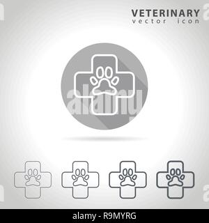 Veterinär Umrisse Icon Set, Sammlung von pet-Gesundheit Symbole, Vector Illustration Stock Vektor