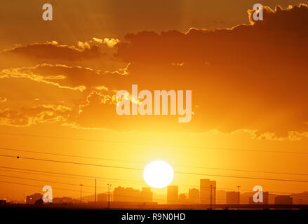 Phoenix Skyline bei Sonnenuntergang Stockfoto