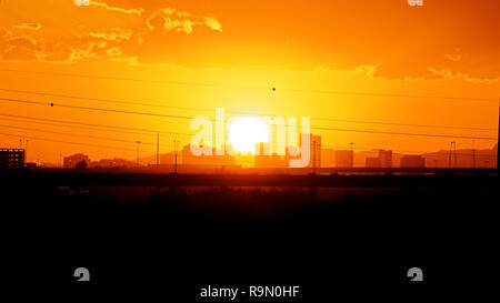 Phoenix Skyline bei Sonnenuntergang Stockfoto