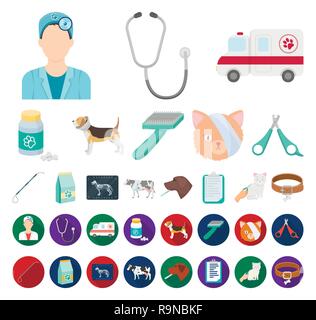 Krankenwagen, Tiere, Kunst, bandage, Pinsel, Erfassung, Karte, Pflege, Cartoon, flach, Katze, Kralle, Klinik, Scherer, Kragen, Sammlung, Kuh, Design, Arzt, Hund, elisabethanische, Ausrüstung, Fell, Grooming, Kopf, Gesundheit, Krankenhaus, Icon, Illustration, isoliert, Bein, Logo, Medizin, Nagel, Schlinge, Pet, Service, Set, Kranken, Zeichen, Stethoskop, Symbol, Thermometer, Behandlung, Vector, Tierarzt, Tierarzt, Tierarzt, Web, x-ray Vektor Vektoren, Stock Vektor