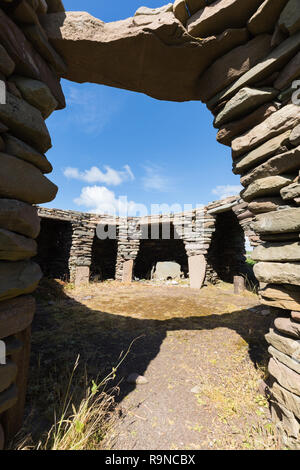 Alte Scatness Round House, Shetland Inseln Stockfoto