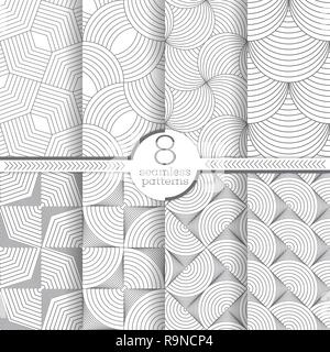 Der Vektor nahtlose Muster. Stilvolle, moderne geometrische Strukturen. Regelmäßig wiederkehrende Geometrische nahtlose Hintergründe mit dünnen Linien. Stock Vektor