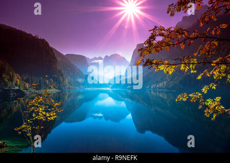 Ein Herbsttag am Gosausee Stockfoto